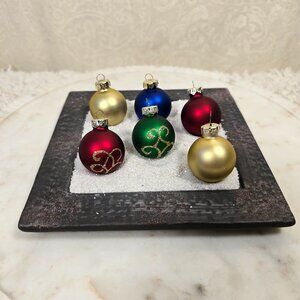 Vintage Glass Mini Christmas Ornaments